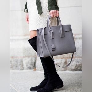 Stuart Weitzman the 5050 boot in black suede 7.5